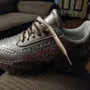 La Sheelah rhinestone tennis champagne color
